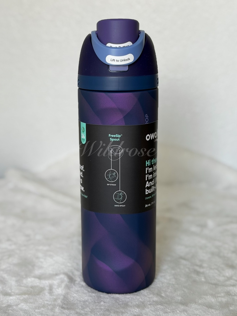Owala ARCTIC STORM Purple Lavender Swirl limited edition  24OZ Freesip NWT - Picture 8 of 8